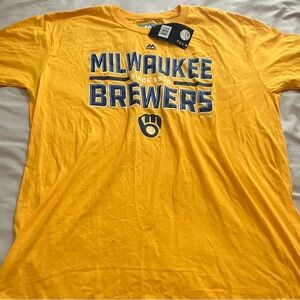Majestic Milwaukee Brewers Gold Tee